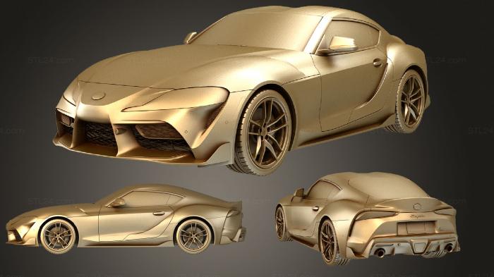 Автомобили и транспорт (ToyotaSupra2020 Тойота супра2020, CARS_3756) 3D модель для ЧПУ станка